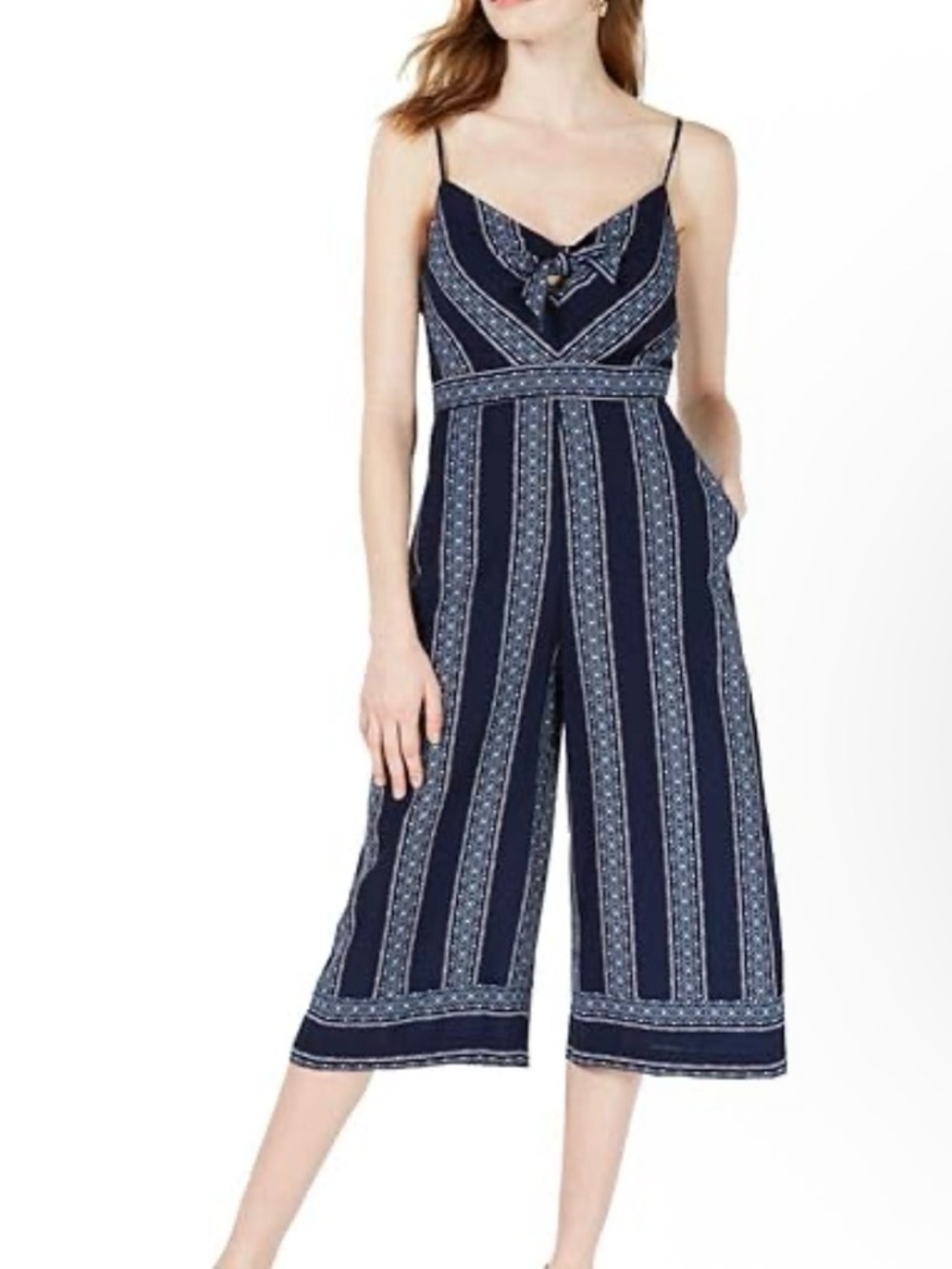 Boho Mediterranean Tile Print Wide Leg Jumpsuit - Teeze Me